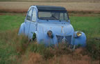 A 1950s Citro�n 2CV sits forlornly in a field near Toulouse. (68kb)