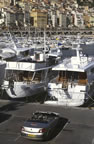 Renault M�gane Coup� Cabriolet on the quayside in Menton. (104kb)